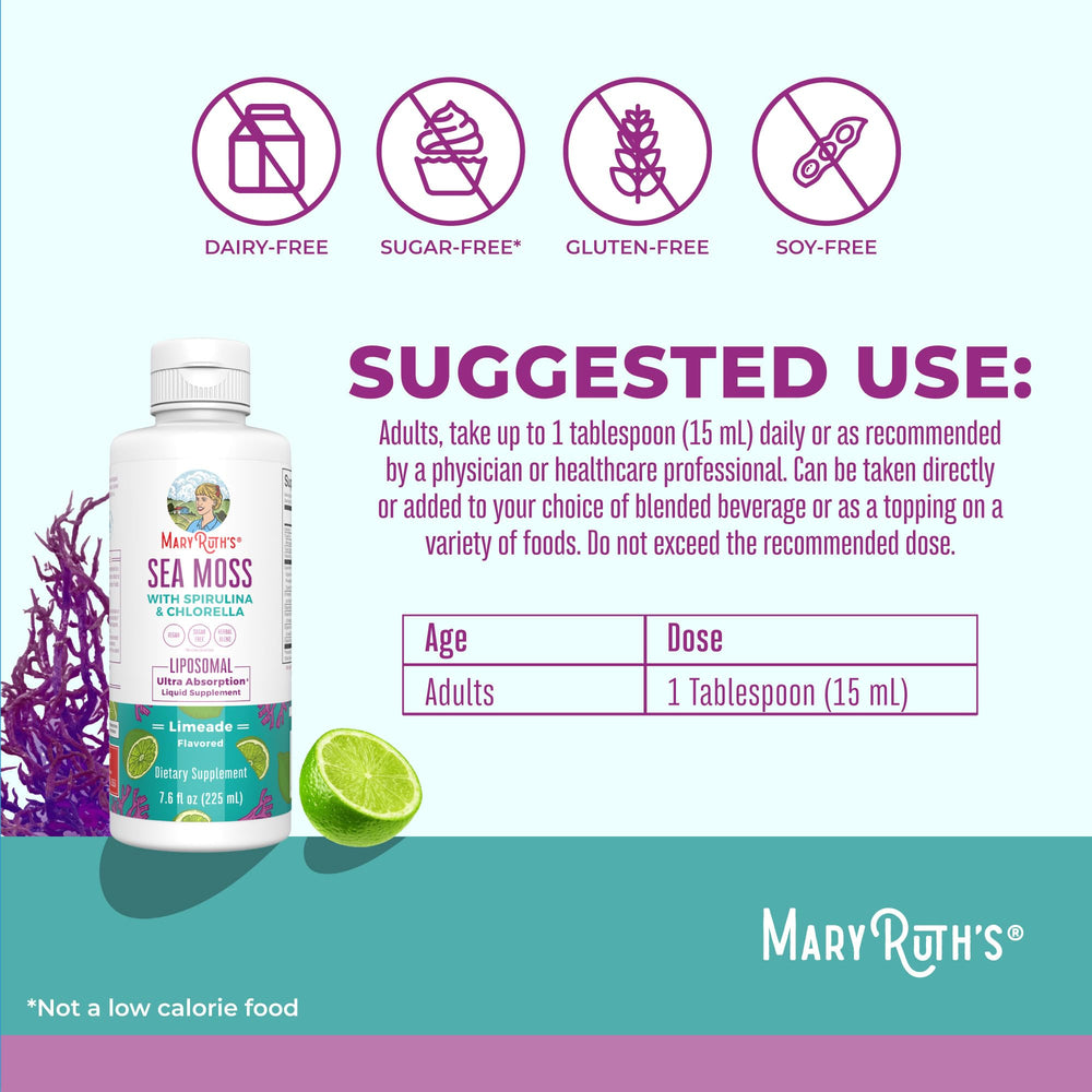 Ingredients: Sea Moss, Spirulina, Chlorella Liposomal
