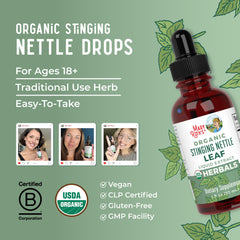 Lifestyle image of a person using MaryRuth Nettle drops