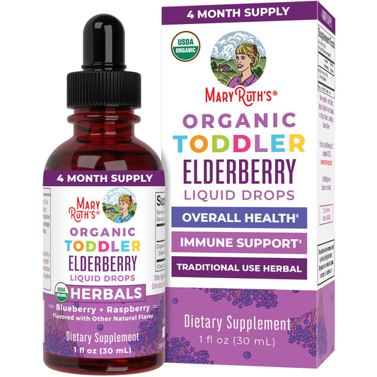 MaryRuth Organics Toddler Elderberry Syrup front label