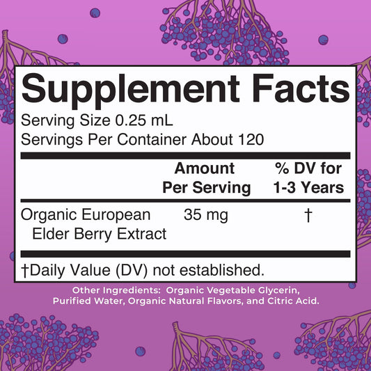 MaryRuth Organics toddler elderberry syrup bottle