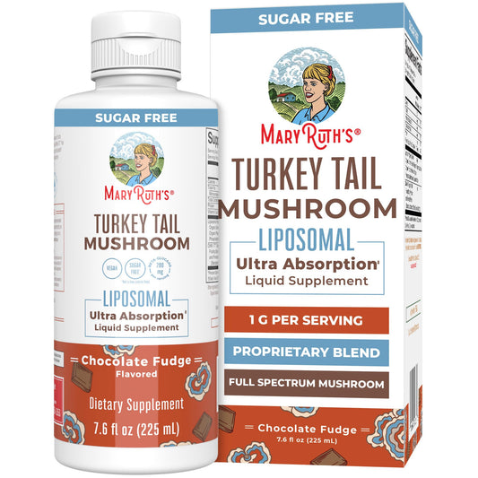 MaryRuth Organics Turkey Tail Liposomal Mushroom bottle label