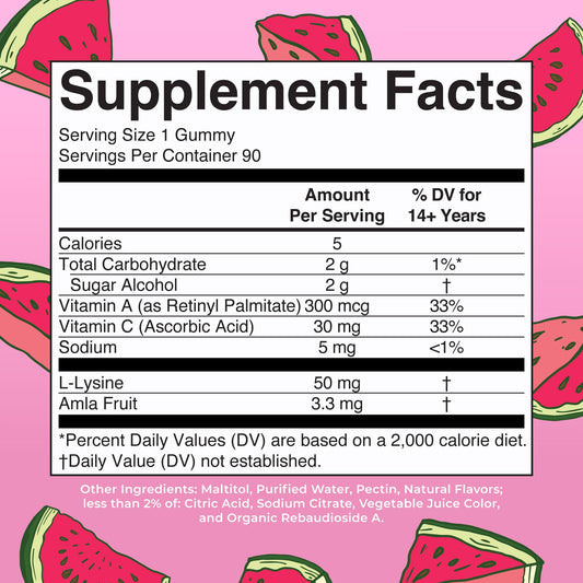 Watermelon flavored vegan collagen gummies close-up