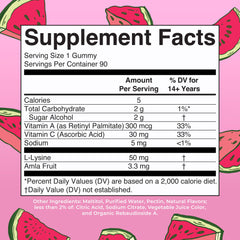 Watermelon flavored vegan collagen gummies close-up