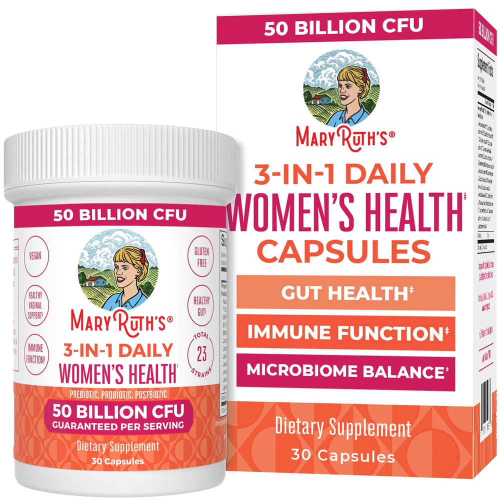 MaryRuth's 3-in-1 Daily Health Probiotics for Women bottle