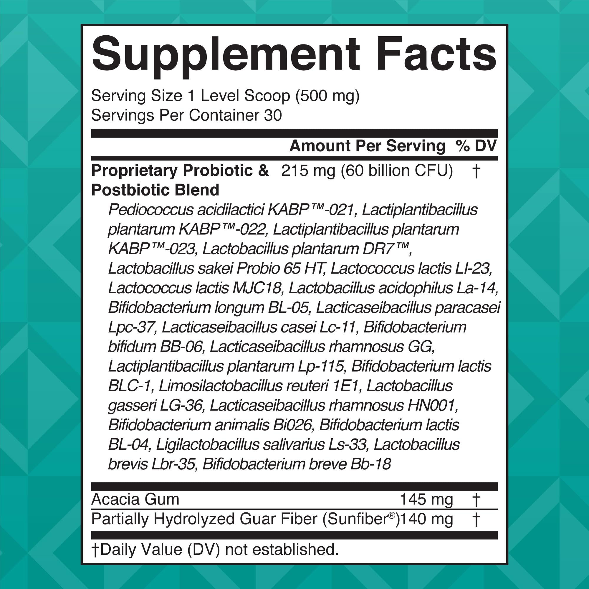 23 probiotic and postbiotic strains graphic