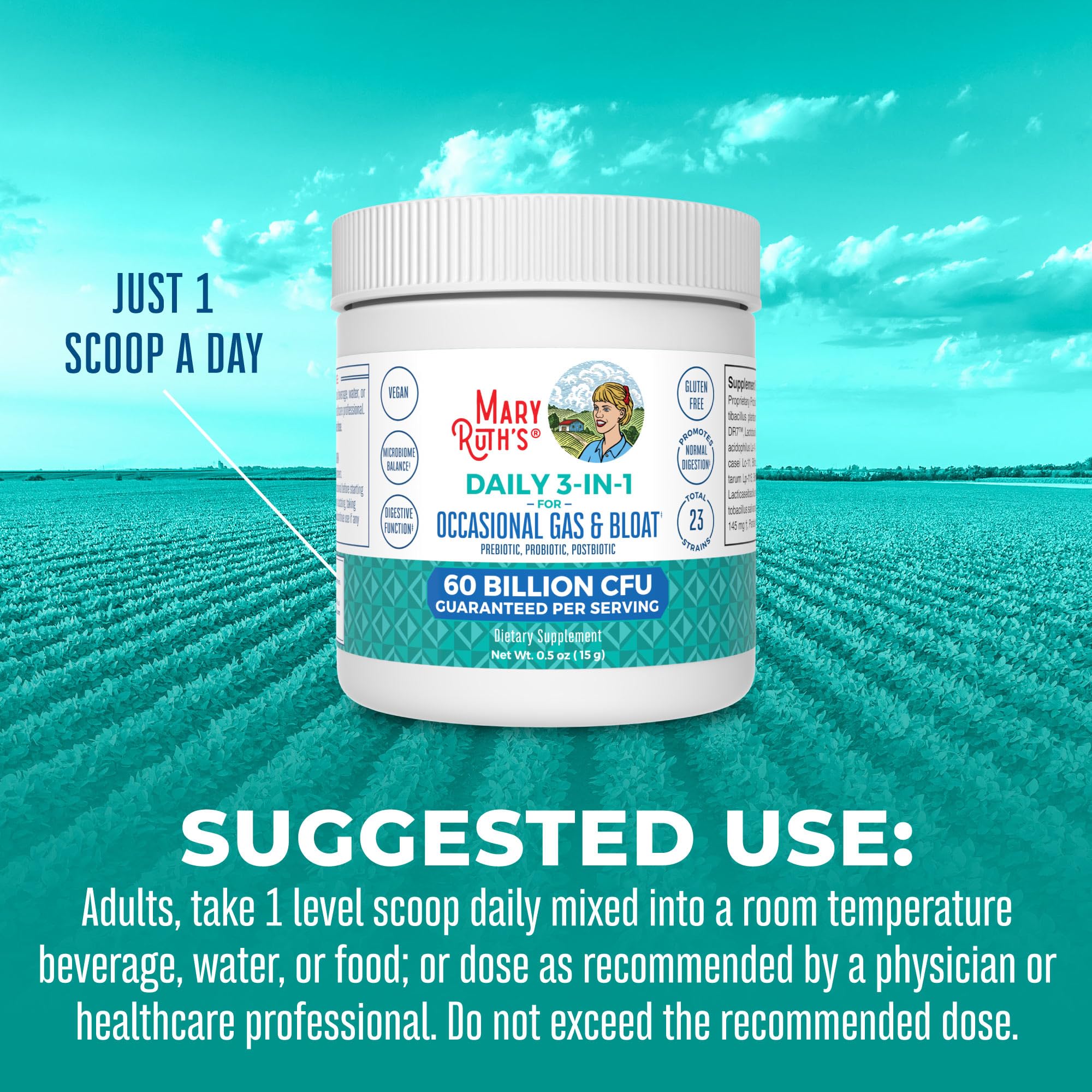 Dairy-free, vegan probiotic powder ingredients