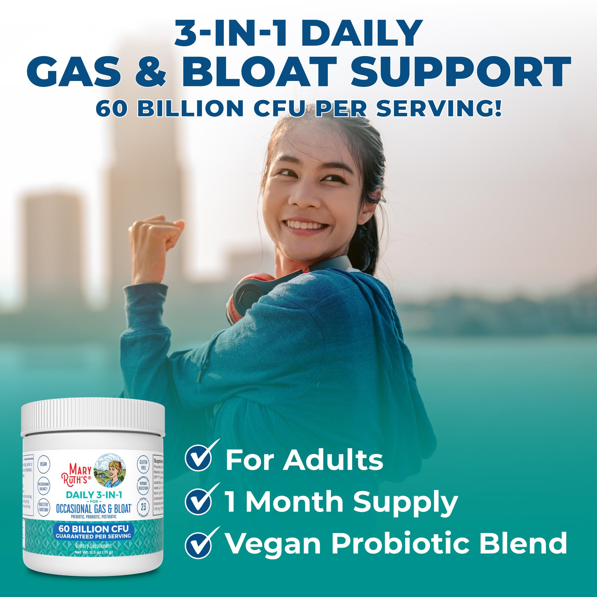 Shelf-stable probiotic powder packaging