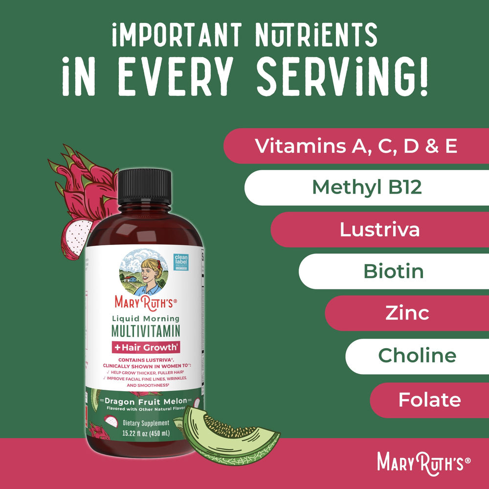 Flavor option dragon fruit melon for liquid multivitamin