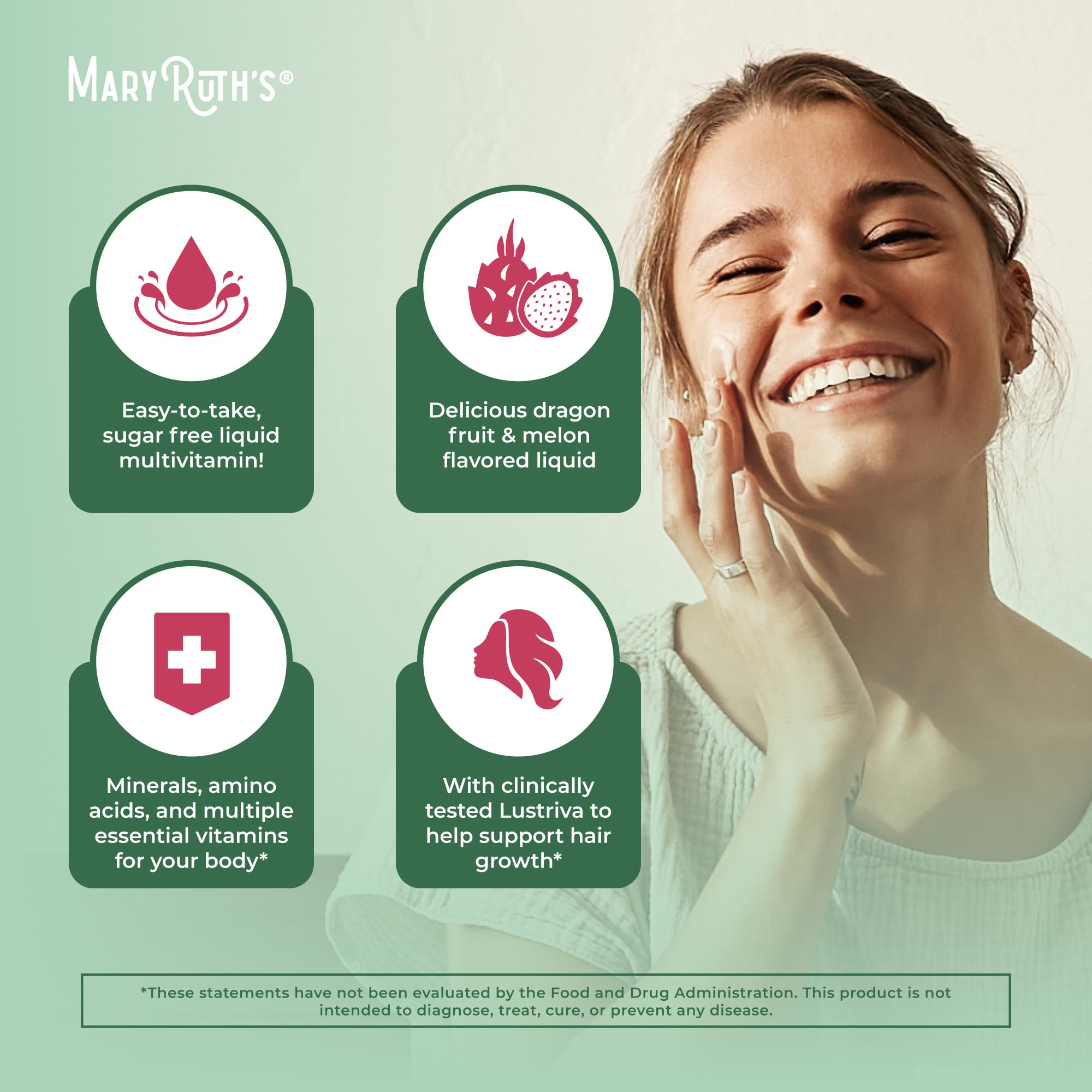 Flavor option peach mango for hair growth supplement