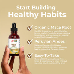 MaryRuth's Maca Root Drops being added to a glass of water