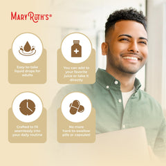 Ingredients panel showing Organic Maca Root and Organic Glycerin