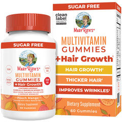 MaryRuth's Multivitamin Hair Growth Gummies bottle featuring Lustriva for potential thicker hair