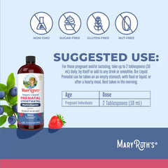 MaryRuth’s postnatal and prenatal nutrient support multivitamin label