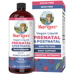 MaryRuth’s prenatal and postnatal liquid vitamins in a 32oz bottle