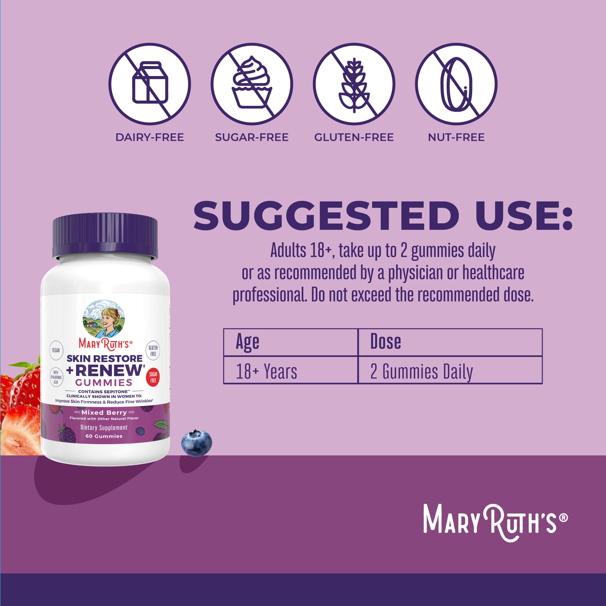 Sepitone fermented bilberry extract ingredient label