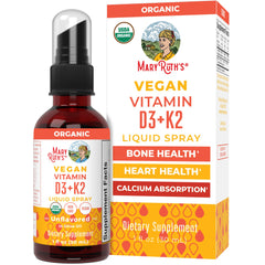 Front view of MaryRuth's Vitamin D3 + K2 Liquid Spray bottle