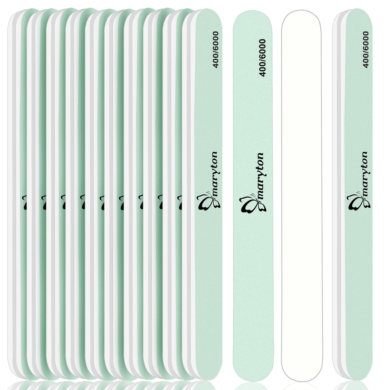 Maryton nail buffer with 400 grit green side smoothing nails for an even base