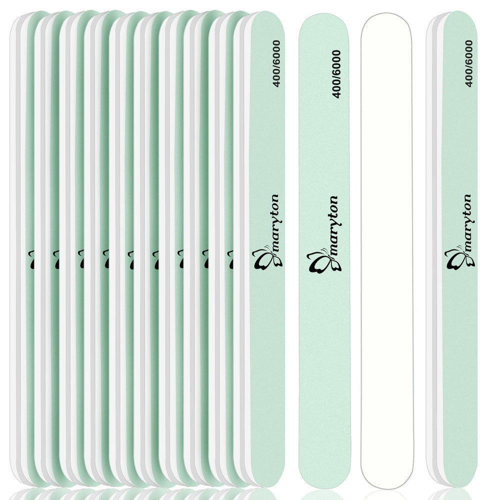 Maryton nail buffer with 400 grit green side smoothing nails for an even base