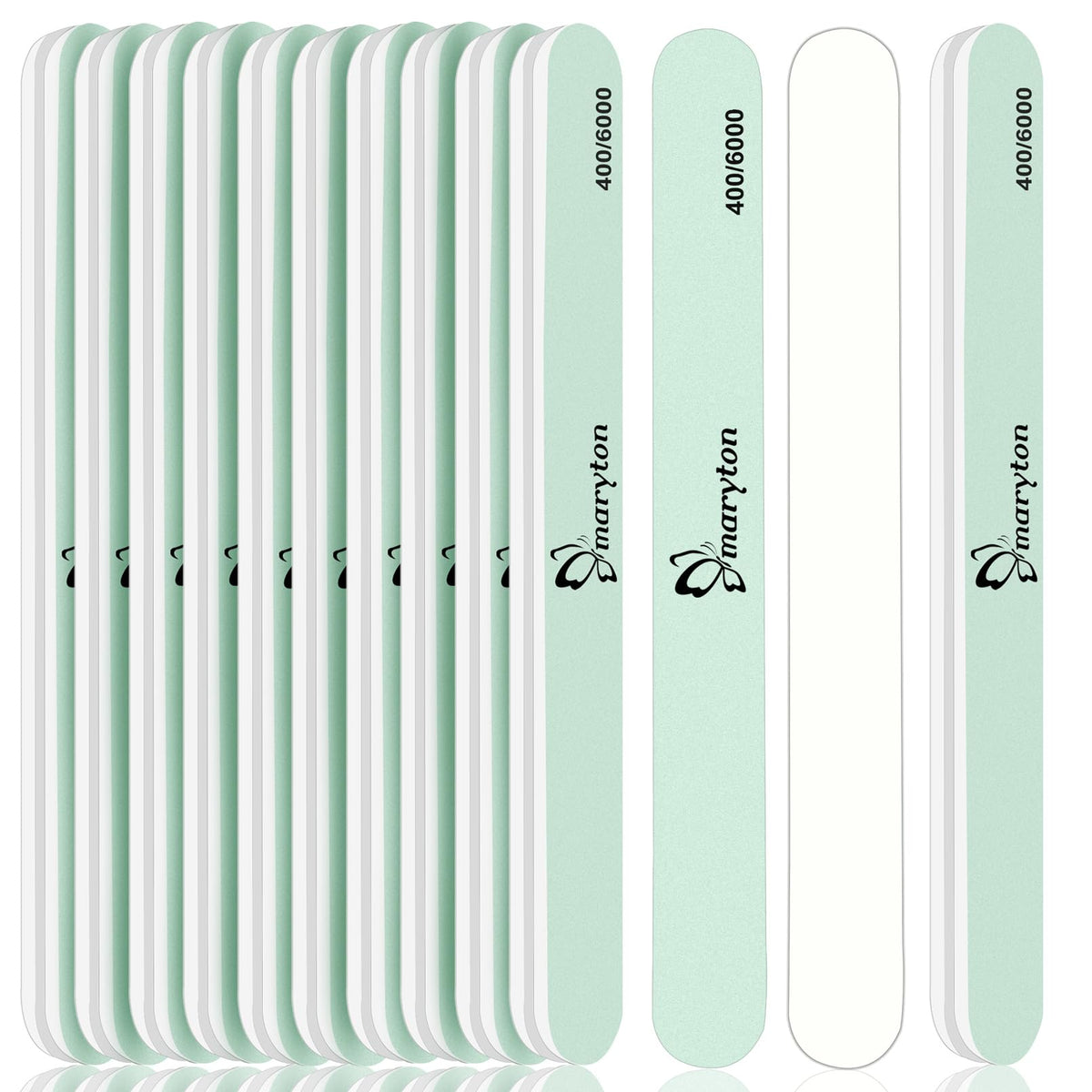Maryton nail buffer with 400 grit green side smoothing nails for an even base