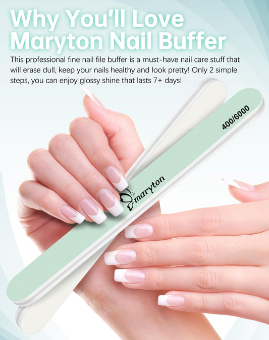 Maryton buffer with 6000 grit white side delivering high gloss shine