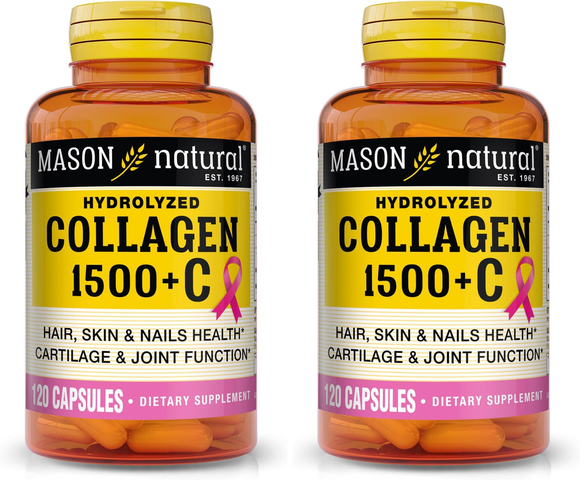 Pack of Mason Natural 1500mg collagen with vitamin C, biotin and calcium (2 packs)