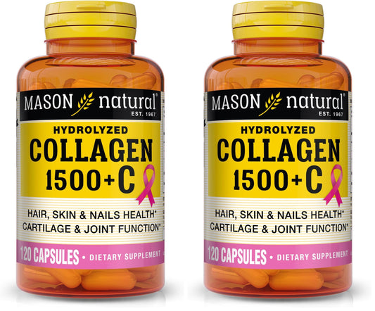 Pack of Mason Natural 1500mg collagen with vitamin C, biotin and calcium (2 packs)