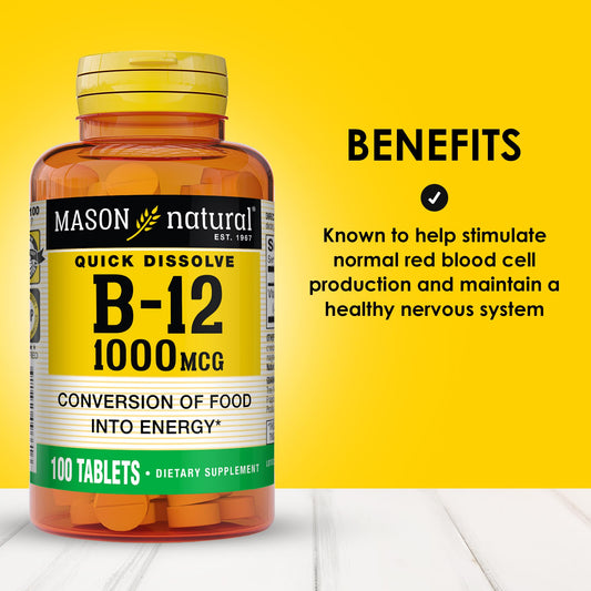 Quick-dissolving Vitamin B12 tablet placed under tongue