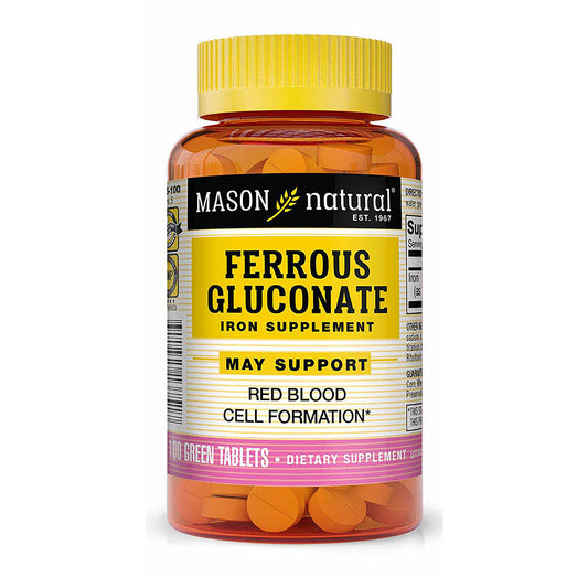 Mason Natural Ferrous Gluconate bottle front view