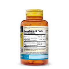 Bottle and packaging display for Mason Natural Glucosamine Complex + MSM with Vitamin C (90 capsules per bottle)