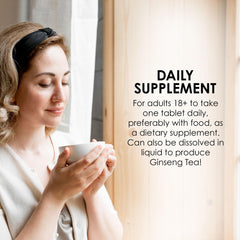 Close-up of Mason Natural Korean Ginseng bottle label