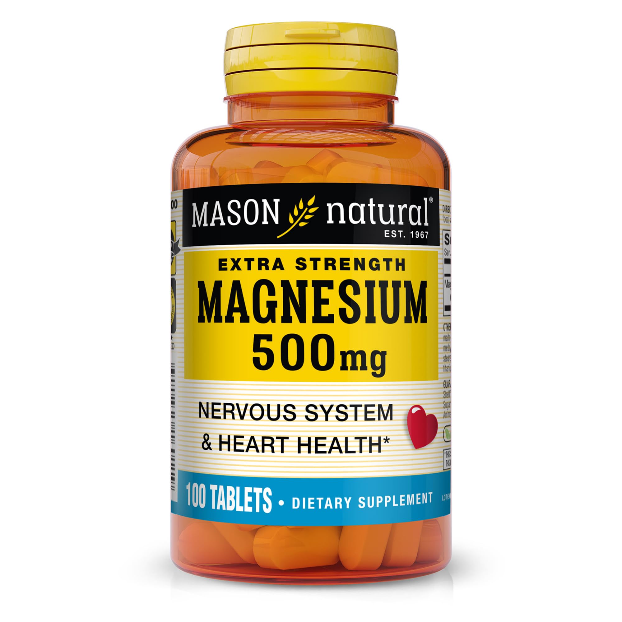 Bottle of Mason Natural Magnesium 500 mg Extra Strength