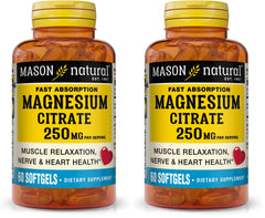 Mason Natural Magnesium Citrate 250 mg softgels – front view