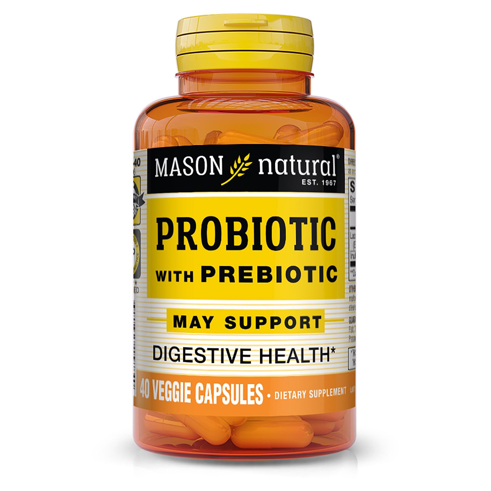 Mason Natural Probiotic with Prebiotic bottle – 40-day supply