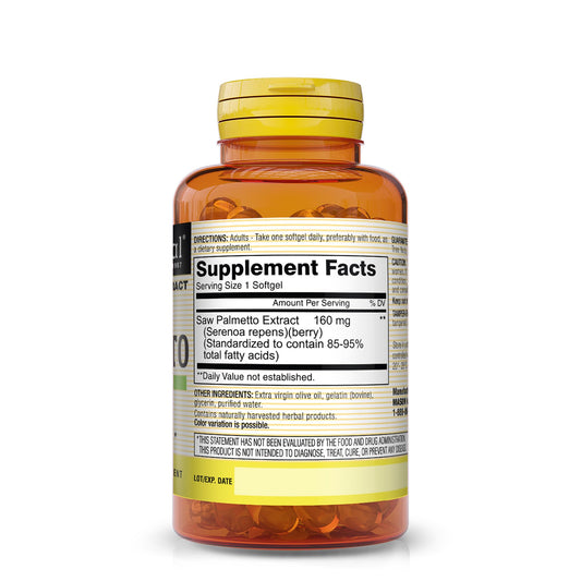 Saw Palmetto capsules in bottle