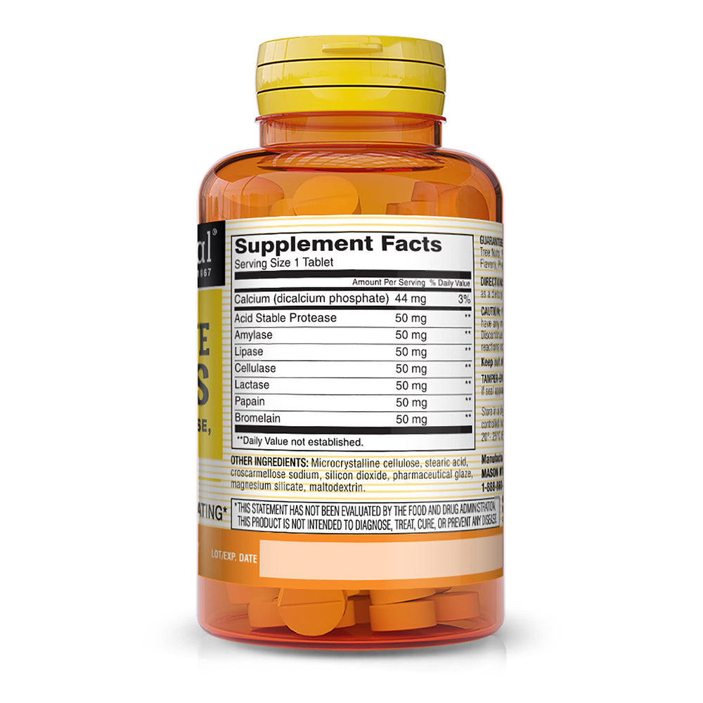 Mason Naturals Digestive Enzymes Bromelain close-up