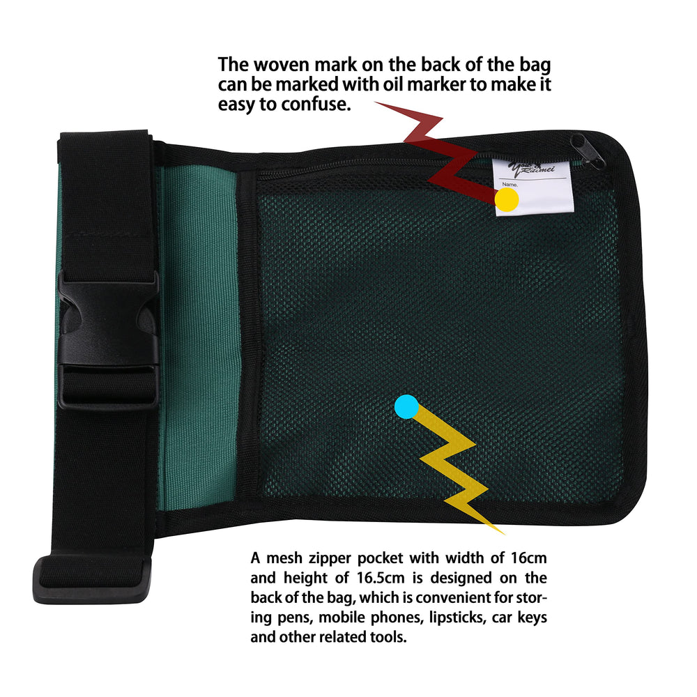 Back zipper pocket for keys and small items with logo area