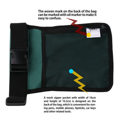 Back zipper pocket for keys and small items with logo area
