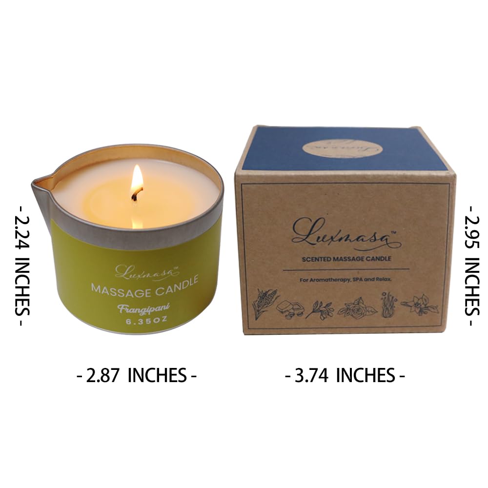 Five scent options available for the massage candle line