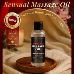 100ml Sweet almond massage oil included in the Pleasure Box.
