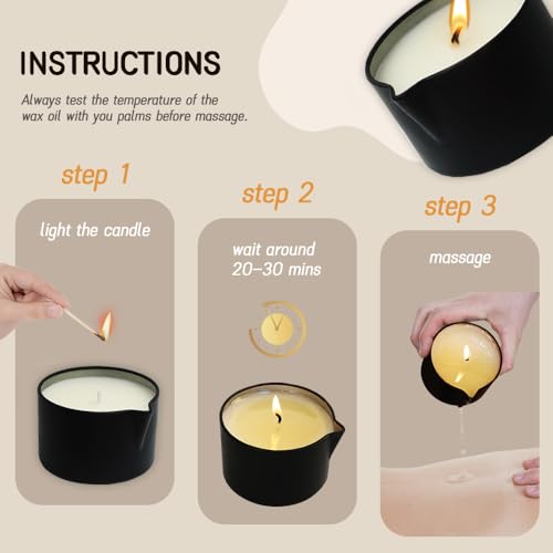 Gift packaging for massage oil candle 3-pack