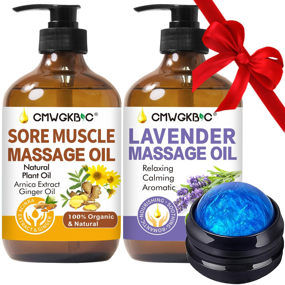 Ginger, Arnica, and Lavender Massage Oil bottle