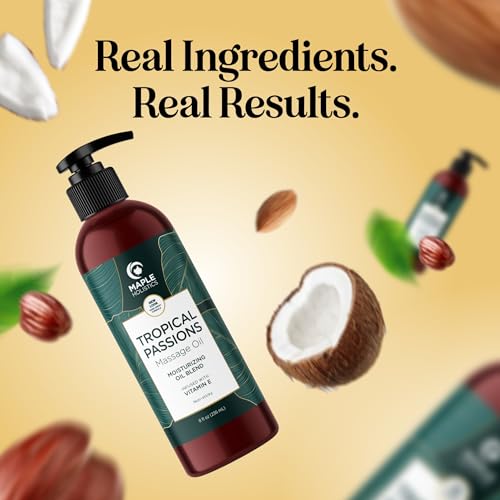 Applying massage oil to skin during massage