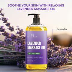 Massage session using lavender oil for therapy