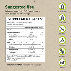 TruFiber 6.35 oz back label