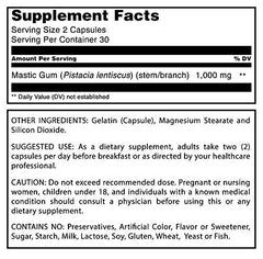 Close-up of Mastic Gum capsules 1000 mg