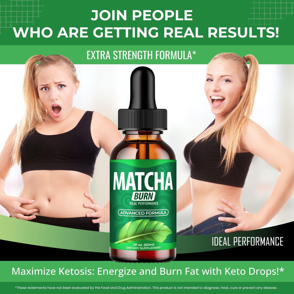 Keto-friendly supplement – Matcha Burn Drops in bottle