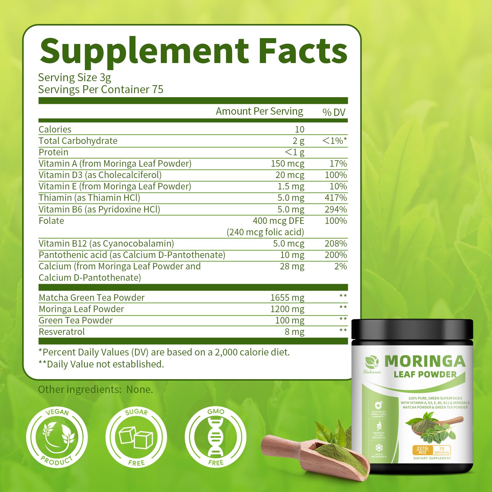 Close-up of matcha green tea powder