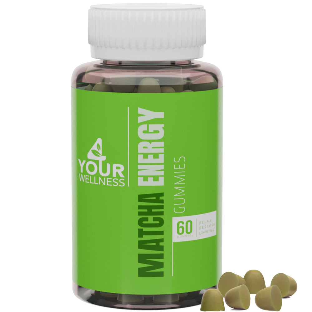 Front view of 60-count bottle of 4 Your Wellness Matcha Gummies