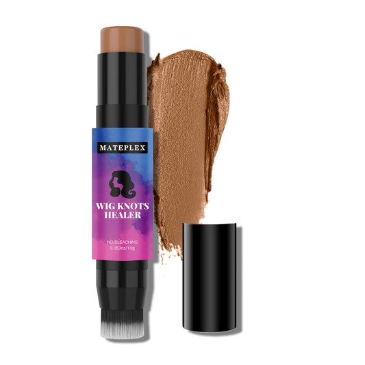 Mateplex Wig Knot Concealer color stick applied to blend lace knots for natural look.
