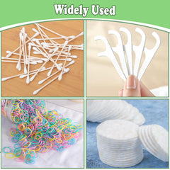 Cotton ball holder in transparent white